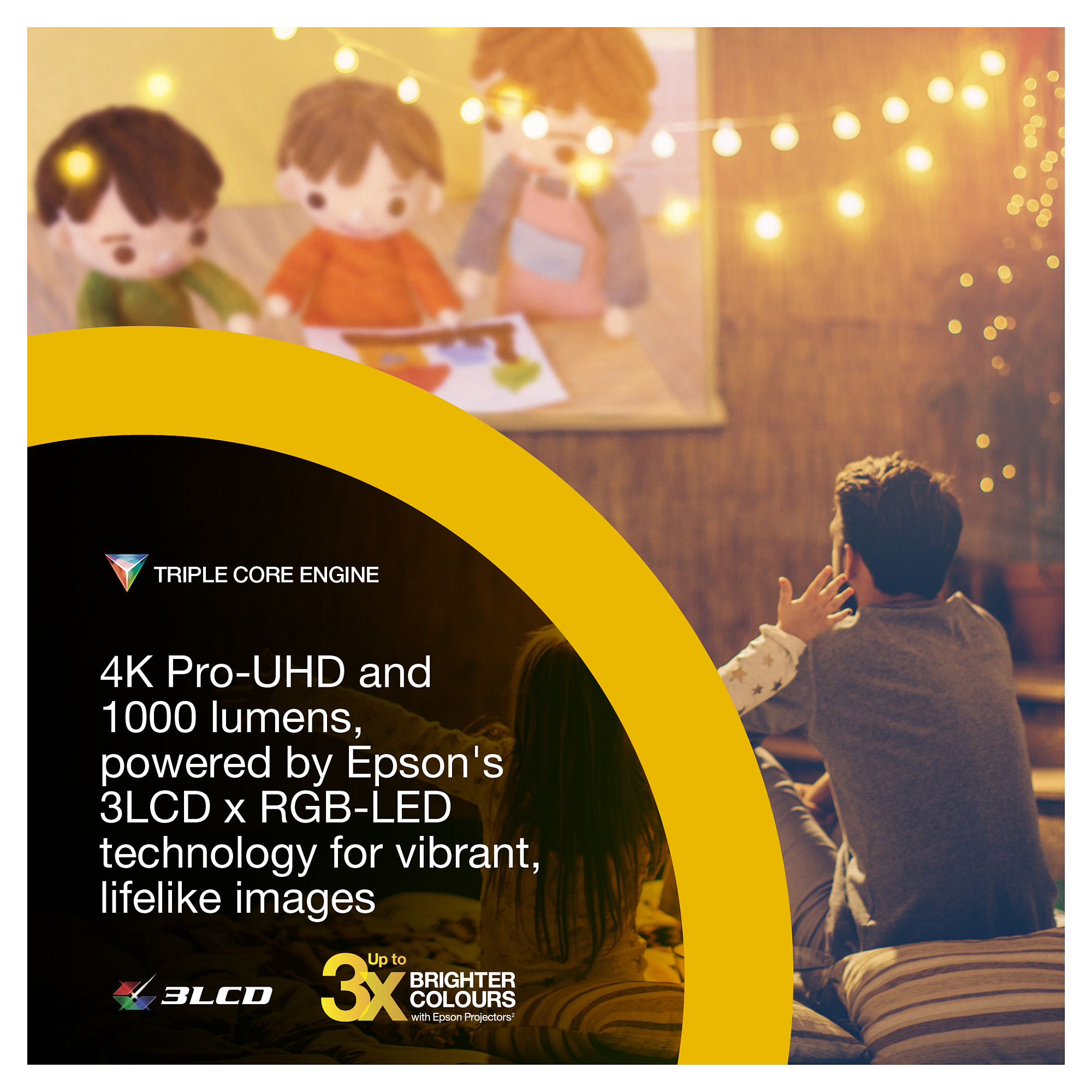 Epson EF-72 Standard throw projector 1000 ANSI lumens 3LCD 4K (4096x2400) Black, Oak, Silver-11
