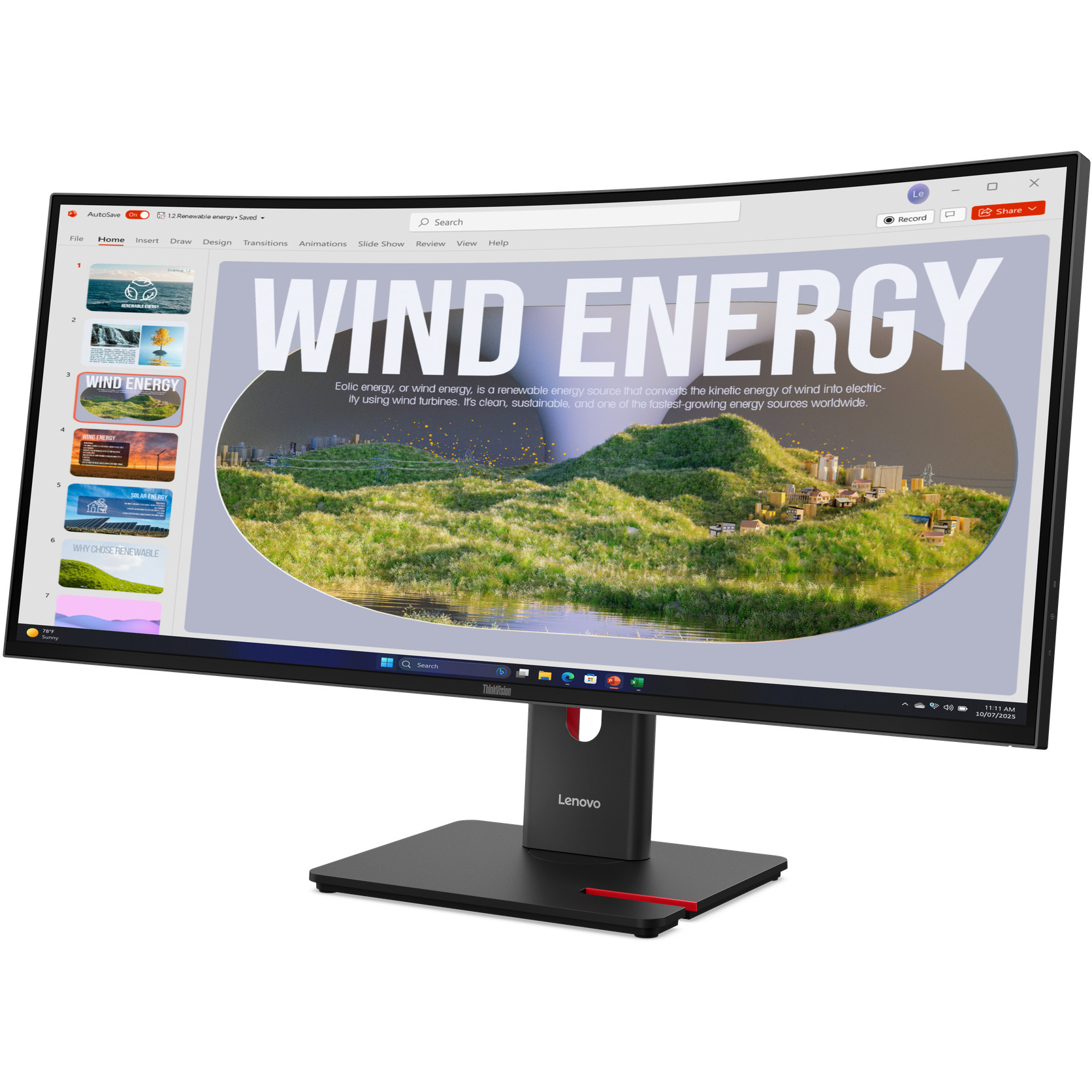 Monitor LENOVO ThinkVision T34WD-40 (34", 3440 x 1440, Wide Quad HD, LED, crni)-1