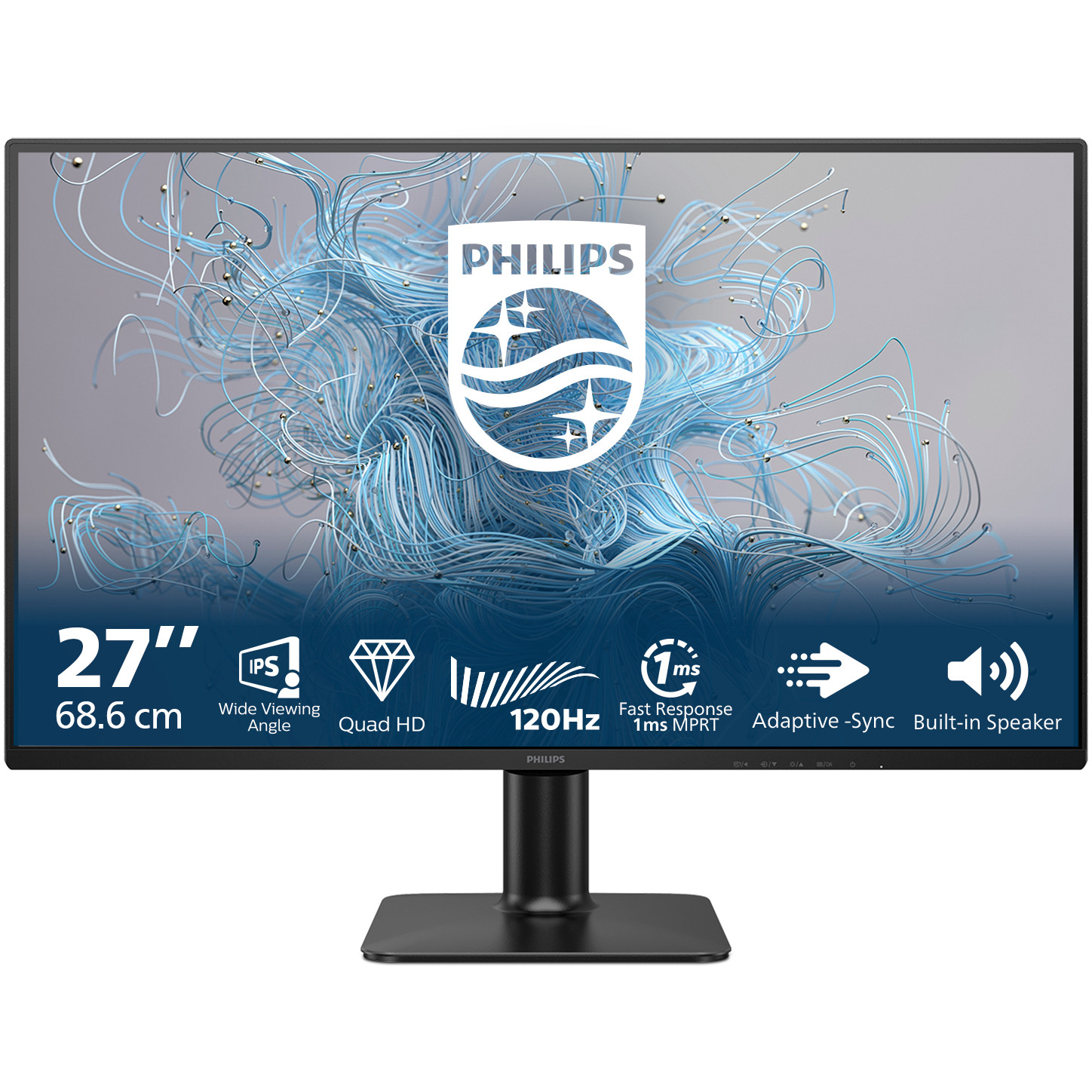 Monitor PHILIPS 2000 series 27E2N2500/00 68.6 cm (27") 2560 x 1440 pixels Quad HD LCD crna boja-0