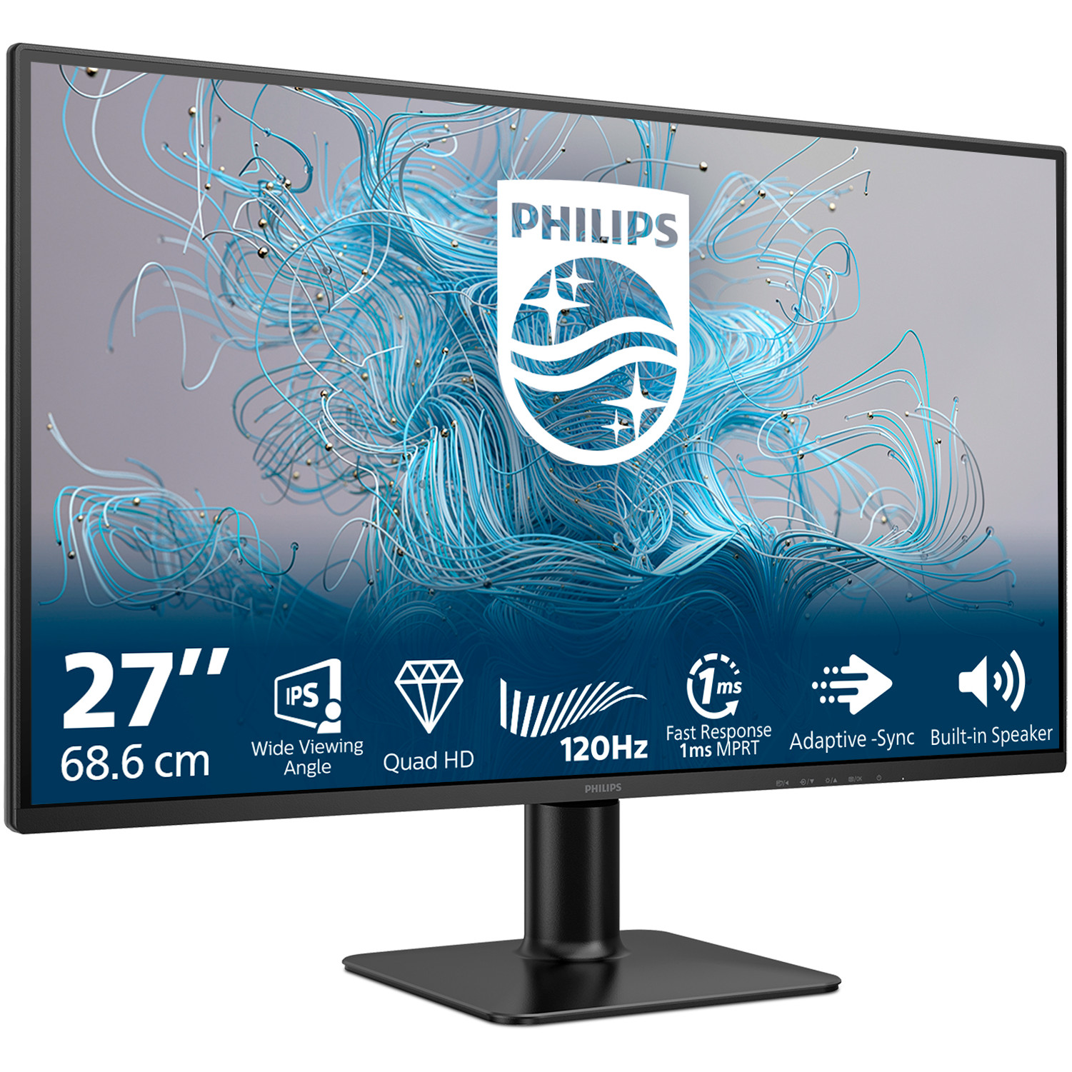 Monitor PHILIPS 2000 series 27E2N2500/00 68.6 cm (27") 2560 x 1440 pixels Quad HD LCD crna boja-1