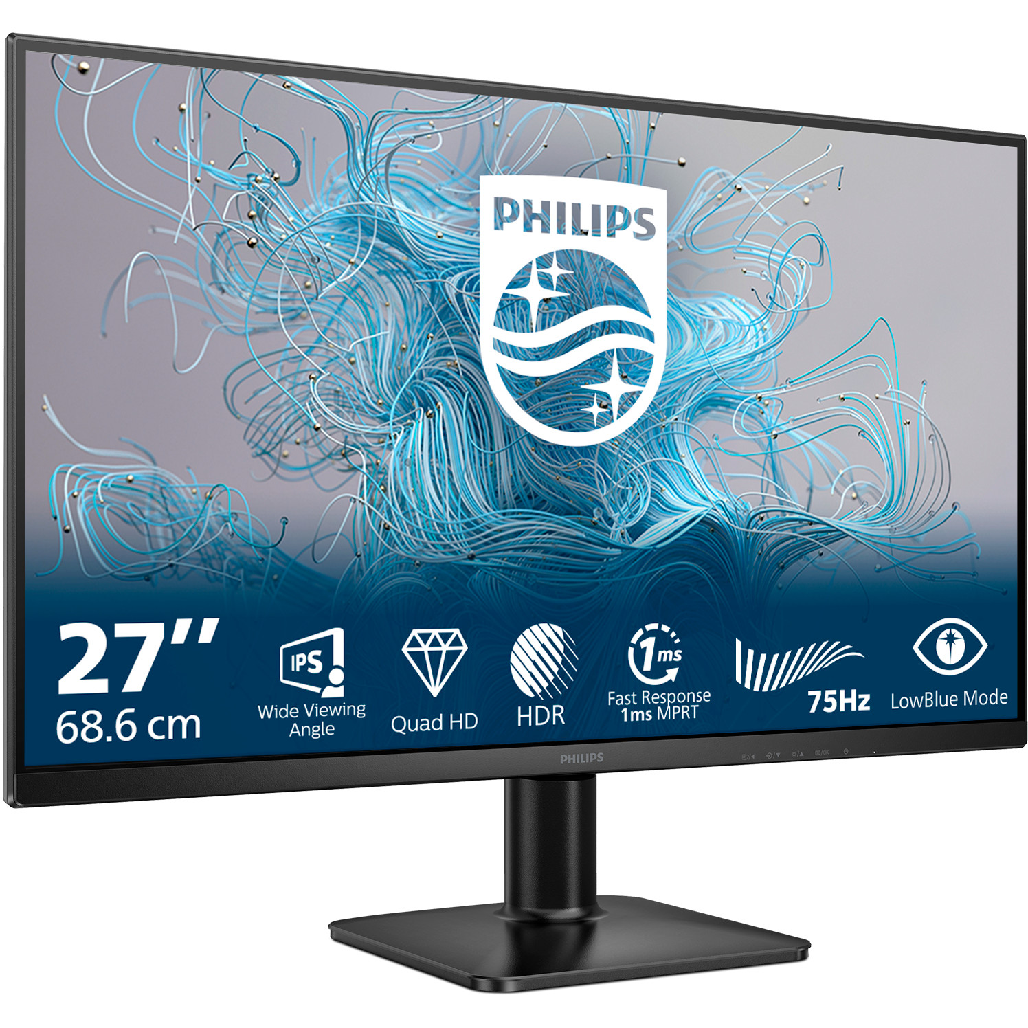 Monitor PHILIPS 1000 series 27E2N1500L/00 68.6 cm (27") 2560 x 1440 pixels Quad HD LED crna boja-1