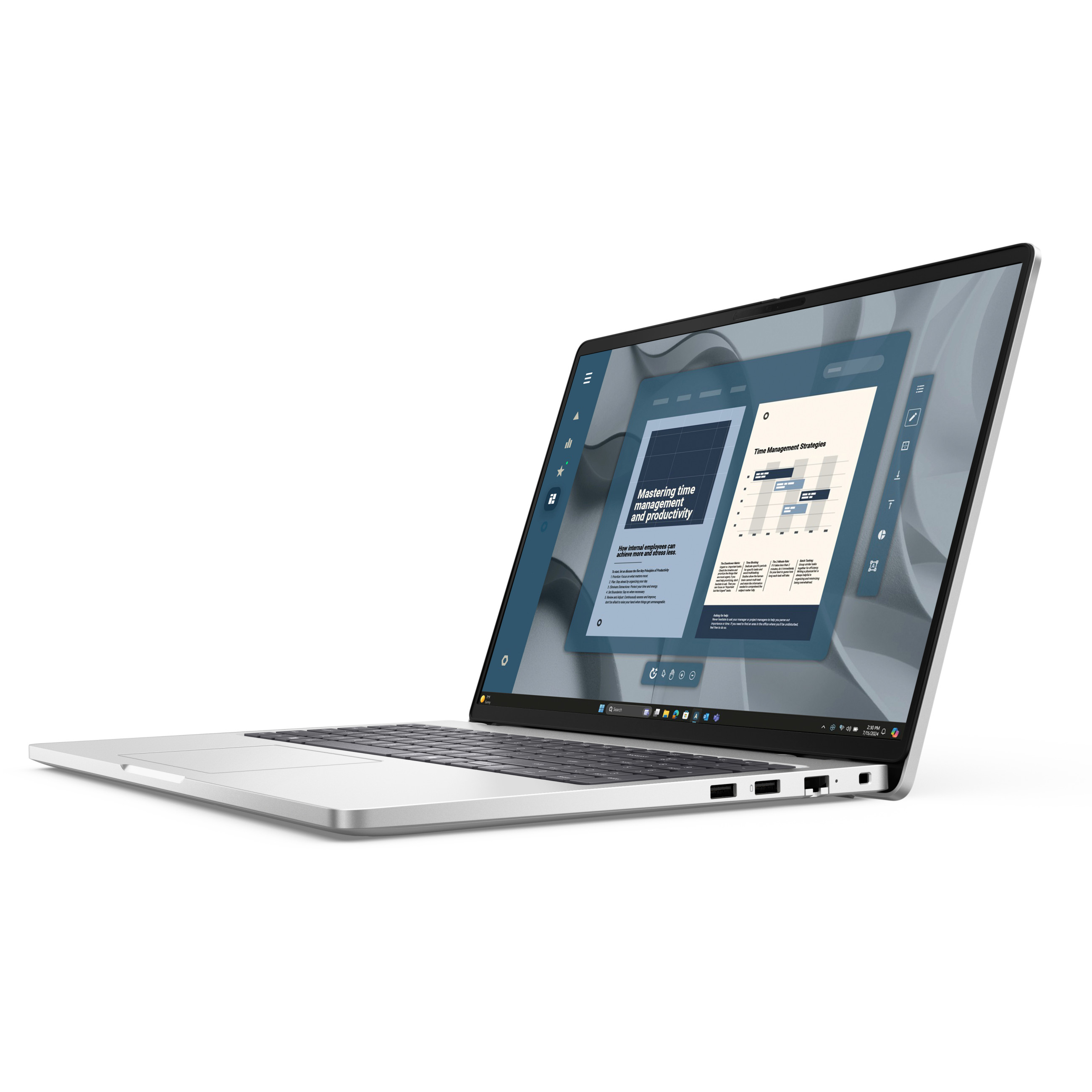 Laptop DELL Pro 16 PC16255 Copilot+ PC AMD Ryzen AI 5 340 (16" Full HD+, 16 GB DDR5, 512 GB SSD, Wi-Fi 6E, Windows 11 Pro, njemačka tipkovnica, platinasta) – internacionalna non HR tipkovnica-2