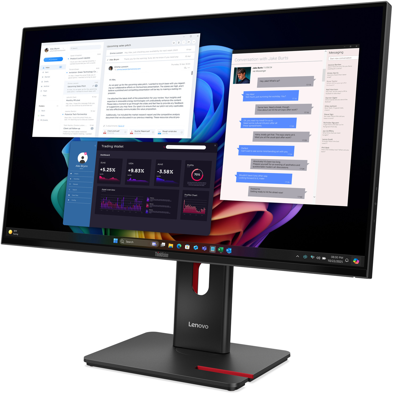 Monitor LENOVO ThinkVision T27UD-40 (27", 4K Ultra HD, LCD, LED, crna)-5