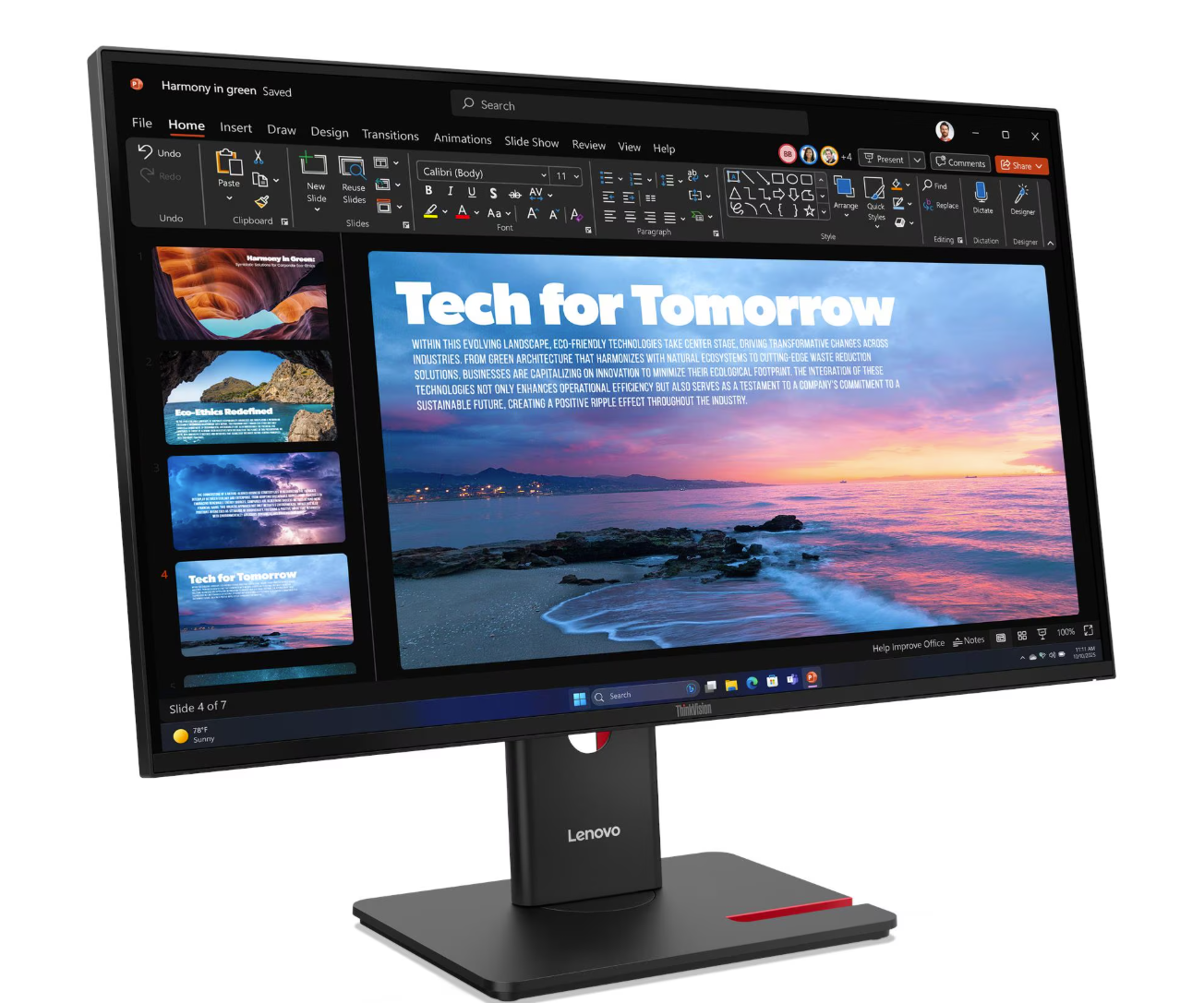 Monitor LENOVO ThinkVision T27QD-40 (27", 2560 x 1440, Wide Quad HD, LED, Black)-12