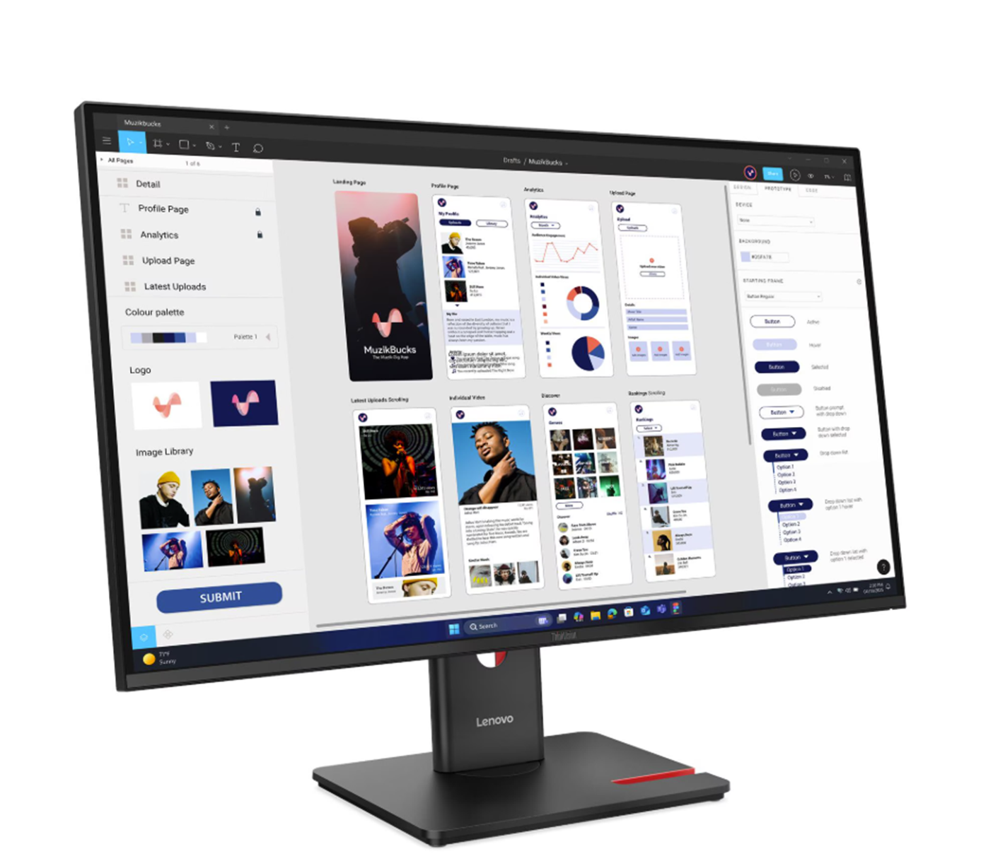 Monitor LENOVO ThinkVision T32UD-40 (31.5", 3840 x 2160, 4K Ultra HD, LCD, crni)-12