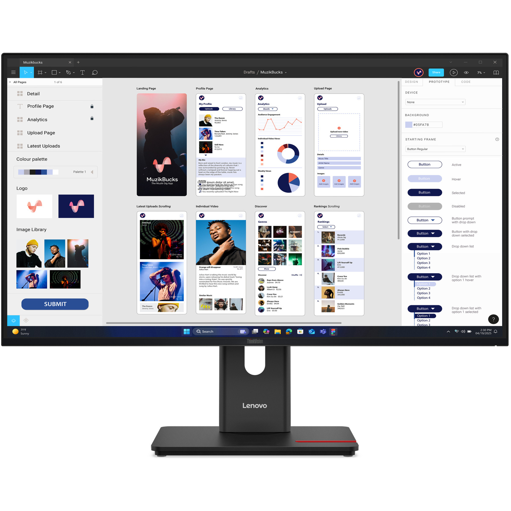 Monitor LENOVO ThinkVision T32UD-40 (31.5", 3840 x 2160, 4K Ultra HD, LCD, crni)-0