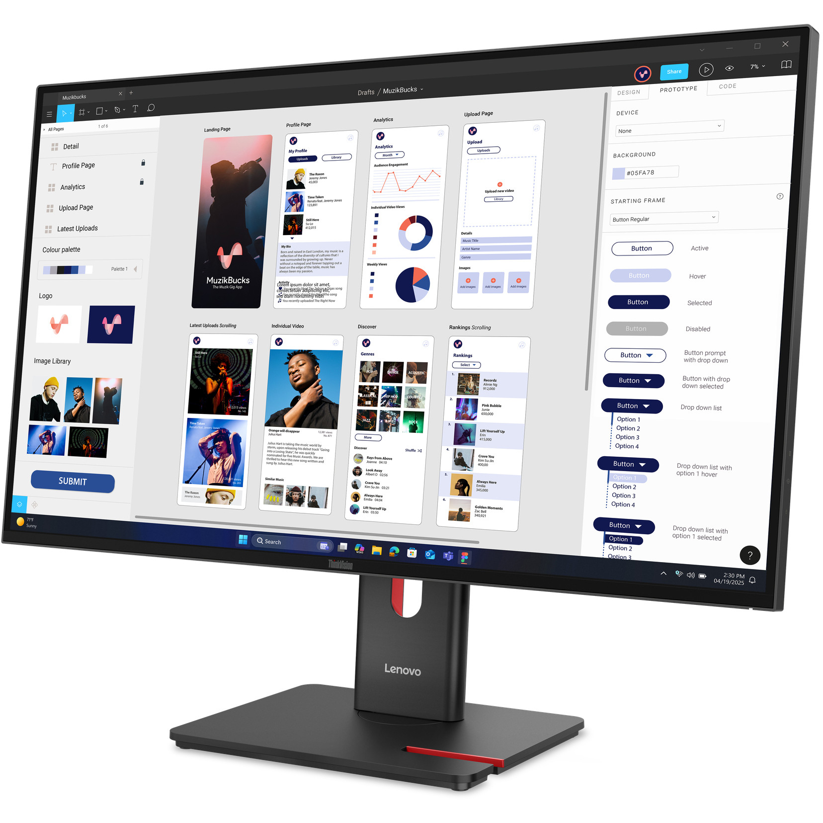 Monitor LENOVO ThinkVision T32UD-40 (31.5", 3840 x 2160, 4K Ultra HD, LCD, crni)-1