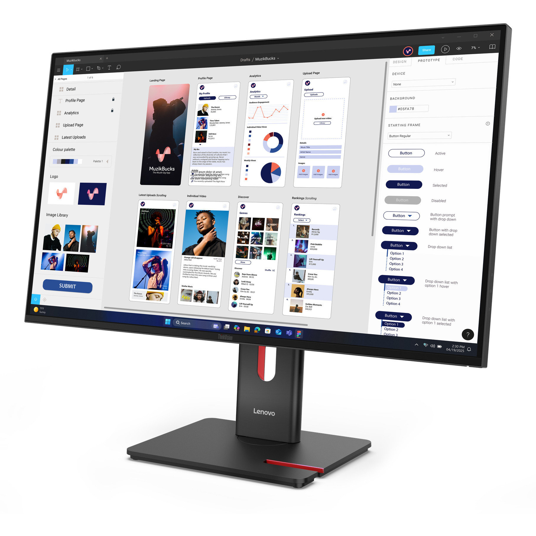Monitor LENOVO ThinkVision T32UD-40 (31.5", 3840 x 2160, 4K Ultra HD, LCD, crni)-2