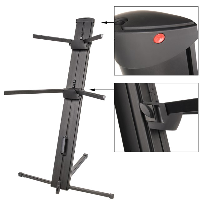 Stalak za klavijature V-TONE K2 Deluxe (dvostruki)-0