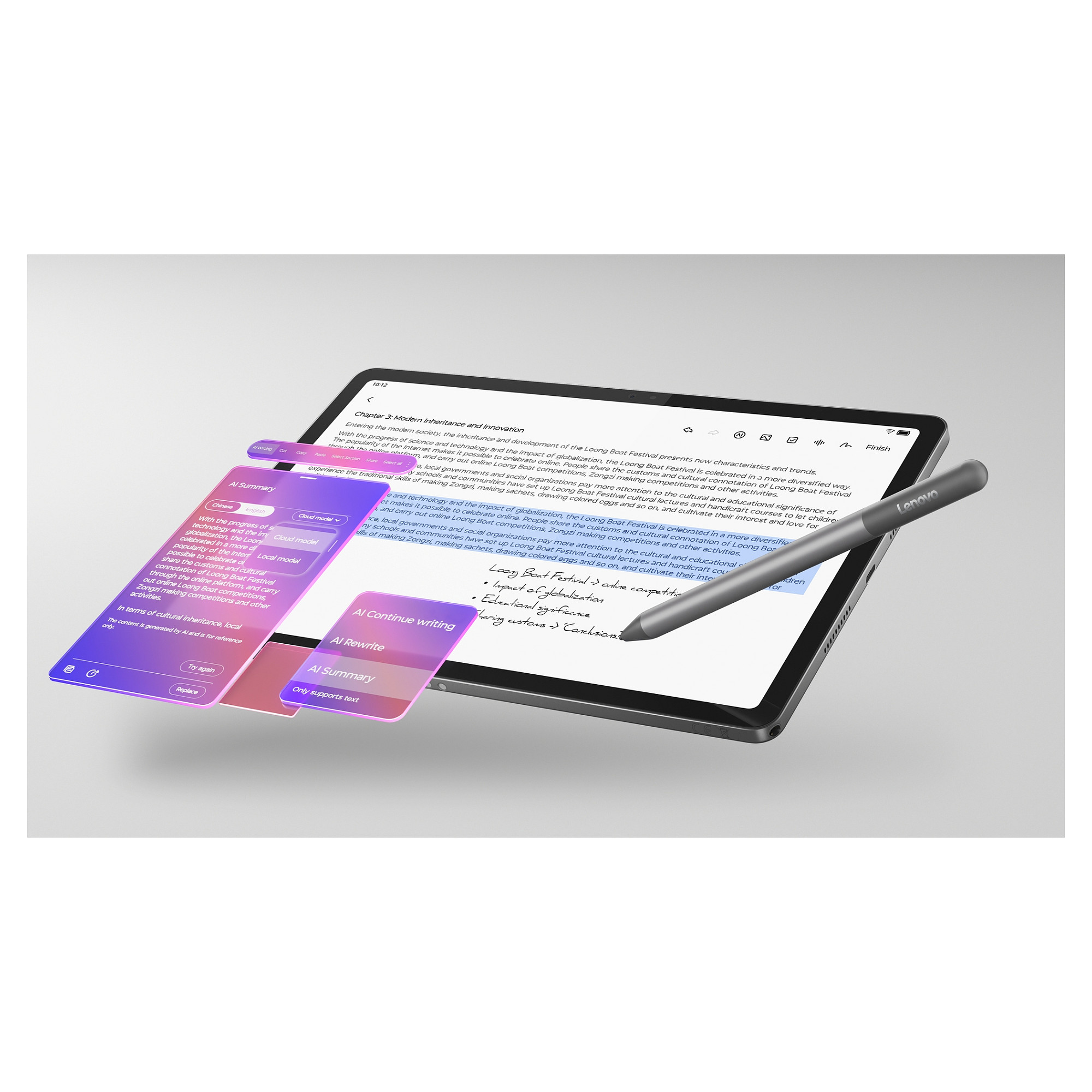 Tablet LENOVO Idea Tab, Mediatek, 128 GB, 27.9 cm (11'), 8 GB, Wi-Fi 5 (802.11ac), Android 15, Grey-21