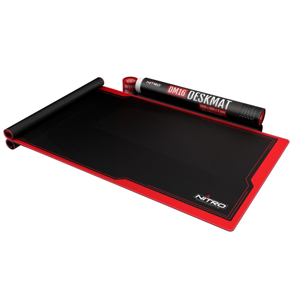 Gaming podloga za stol NITRO CONCEPTS DM16 (1600x800mm, crno/crvena)