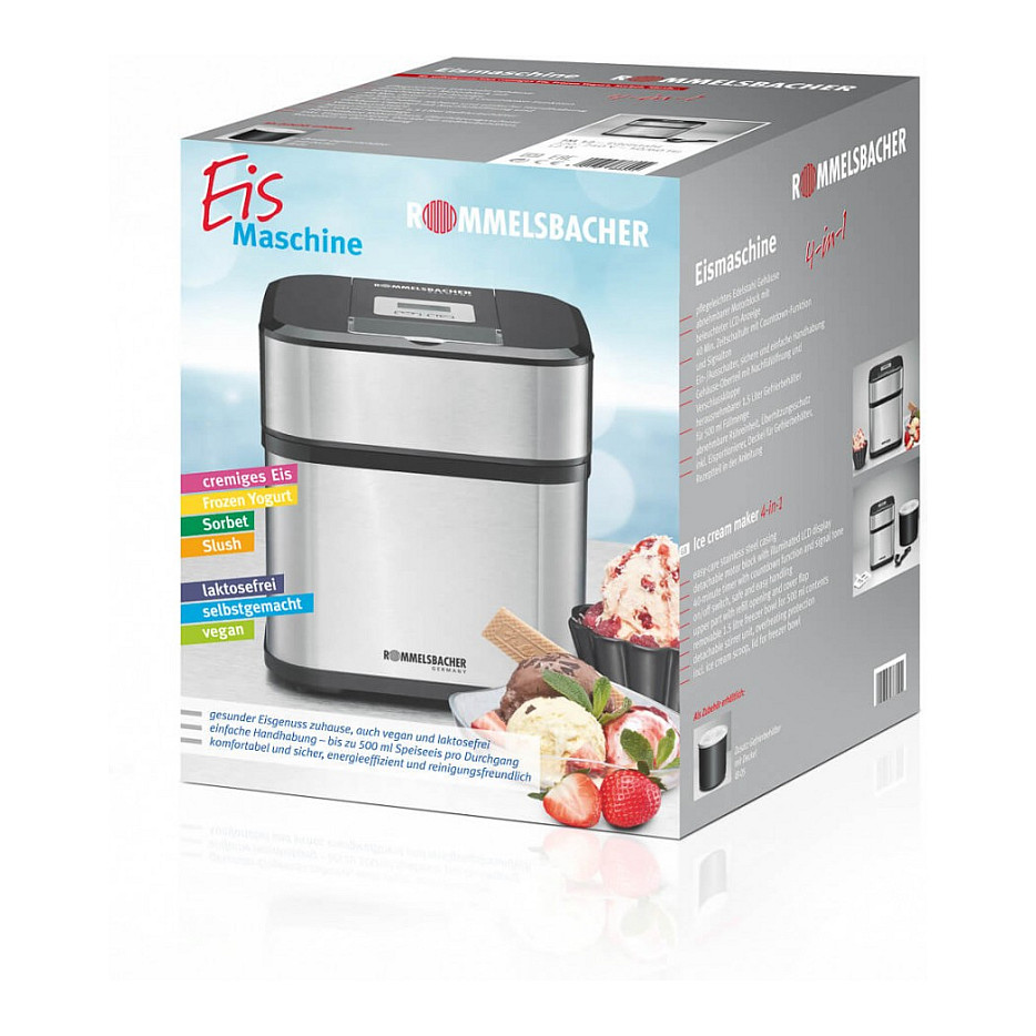 Aparat za sladoled ROMMELSBACHER IM 12 Gusto (1.5 L, kompresor, do -35°C)-5