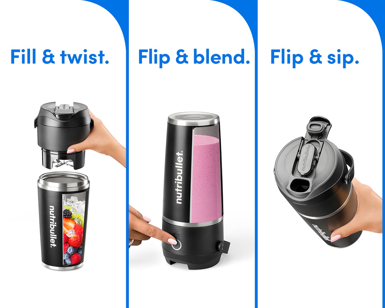 NutriBullet Flip 0.59 L Portable blender 11 W Black-3