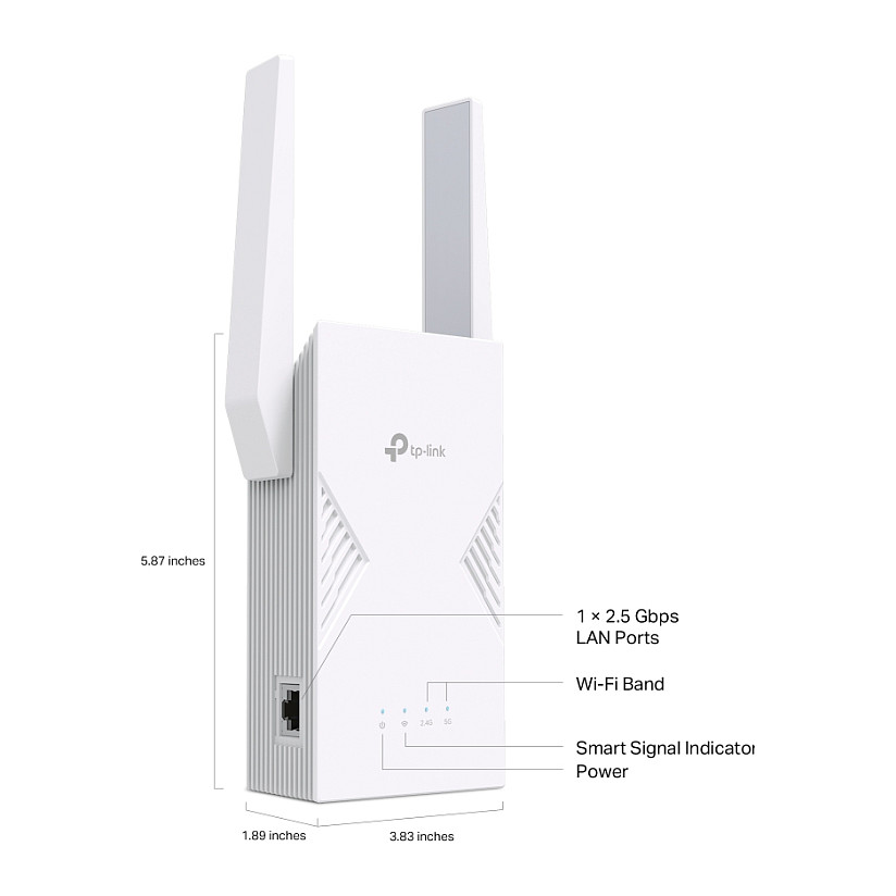 Mrežni uređaj TP-LINK BE3600 prijemnik i odašiljač bijeli 2500 Mbit/s-14