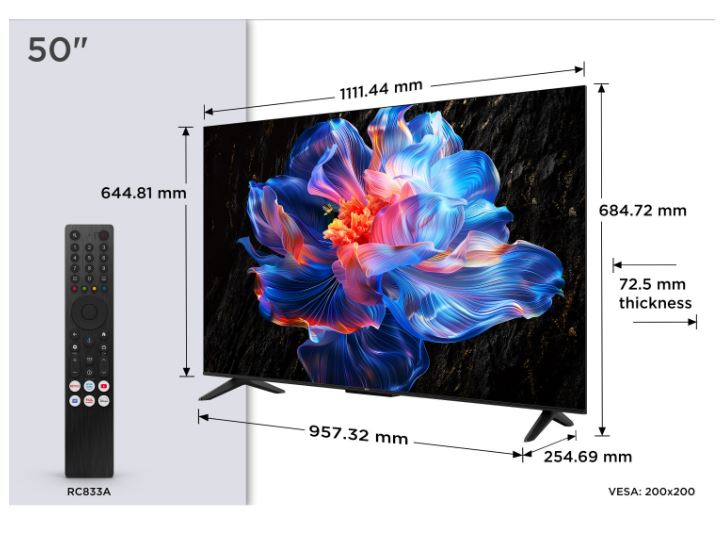 TV TCL D-LED 50V6C Google TV (127 cm, 4K Ultra HD, HDR10+, Dolby Vision, Smart TV)-2