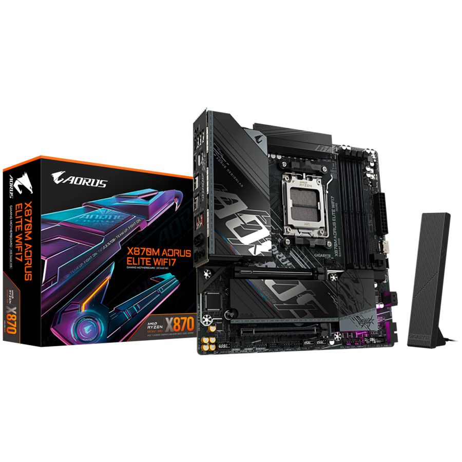 Matična ploča GIGABYTE X870M A ELITE WF7 (AM5, 4x DDR5, mATX)