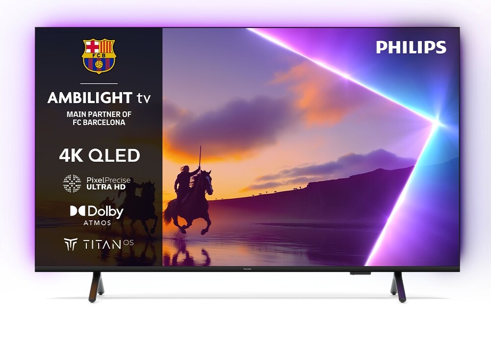 TV PHILIPS QLED 65PUS8510/12 Titan OS (164 cm, 4K UHD Ambilight, HDR10+, AI Sound, Smart TV)