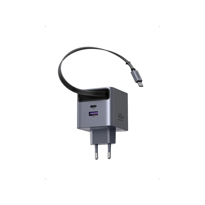 Ugreen Retractable 45W GaN USB-C polnilec-2