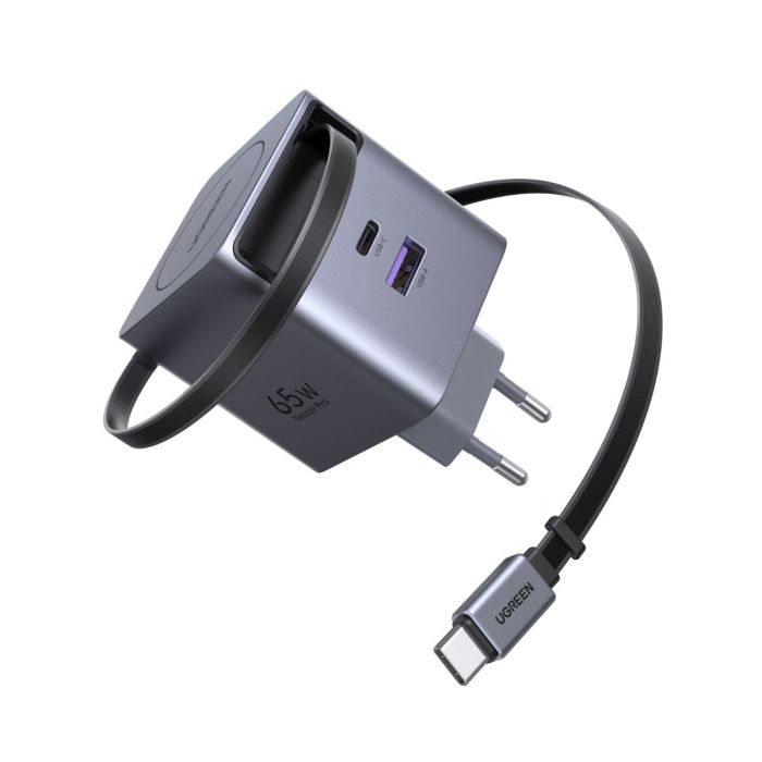 Punjač UGREEN Retractable 65W GaN USB-C punjač-0