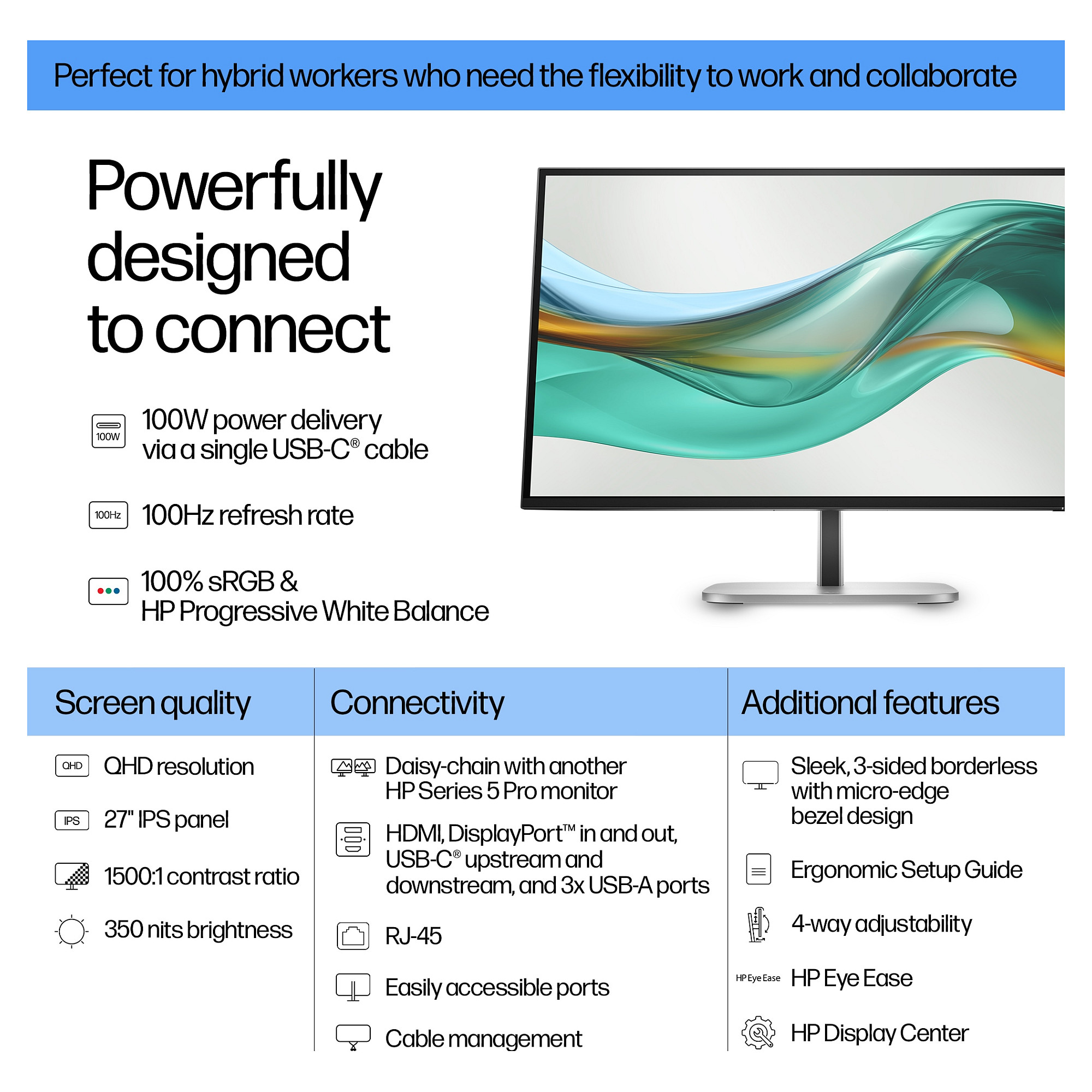 Monitor HP Series 5 Pro 27 (27" QHD, USB-C)-9