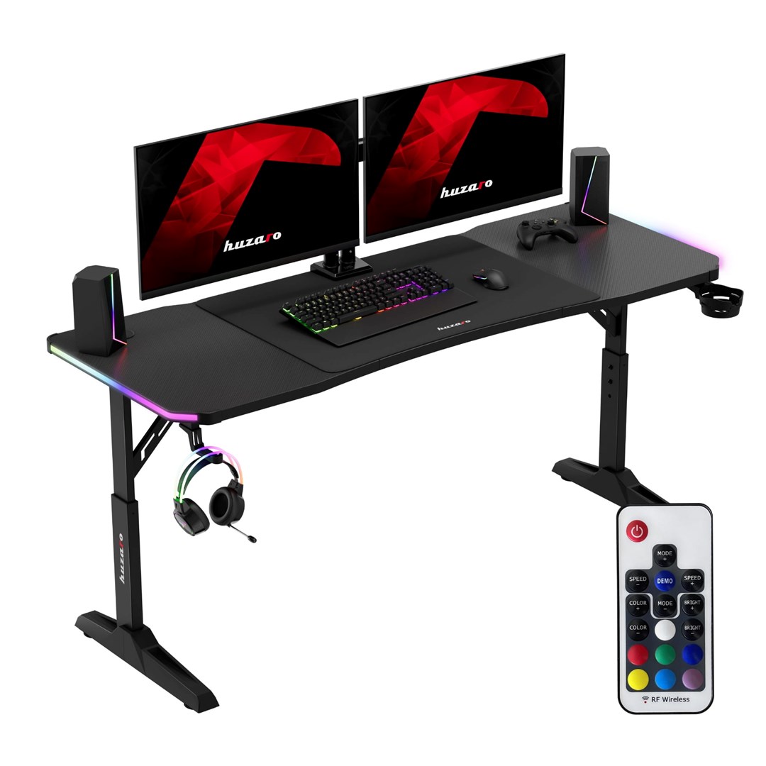 Biurko gamingowe HUZARO Hero 4.6 RGB Black-1