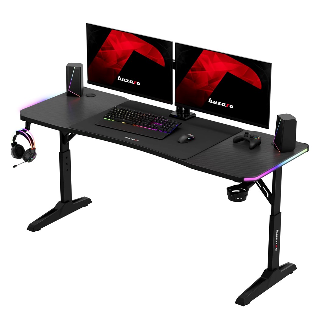 Biurko gamingowe HUZARO Hero 4.6 RGB Black-3