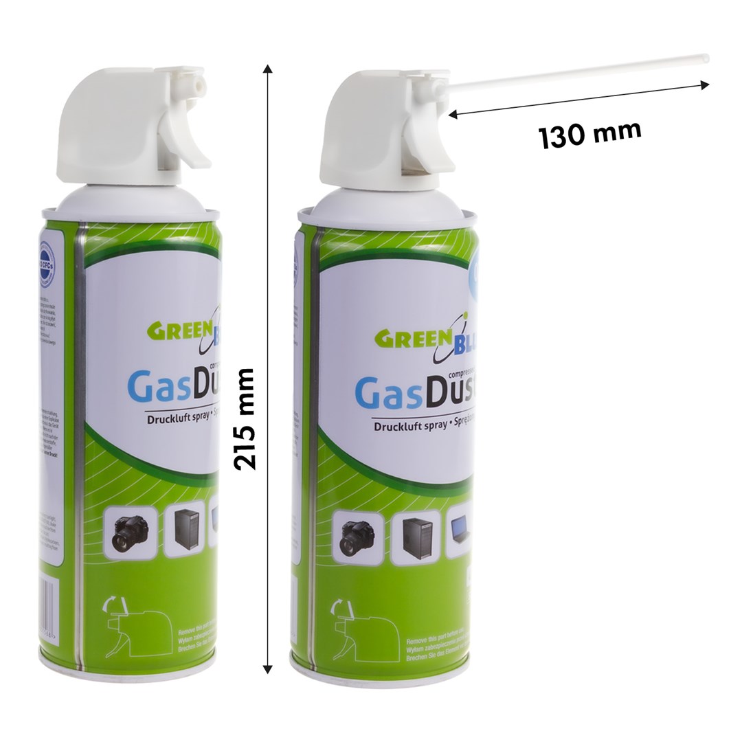 Compressed air GREENBLUE GB400 (400ml, pistol atomizer, pistol spray)-4