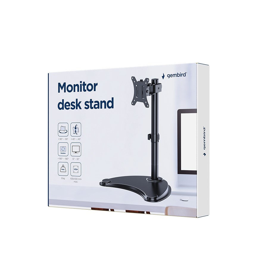 Stalak za monitor GEMBIRD MS-D1ST-04 (rotacija, nagib, okretanje, 13''-32'', crna)-4