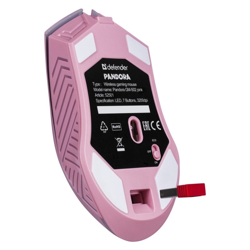 Bežični miš DEFENDER Pandora RF-925, 3200dpi, roza boja-3