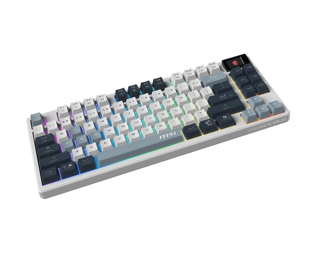MSI Vigor GK600 TKL Wireless SKY mehanička gaming tipkovnica (Kailh Blue, UK layout, RGB, PBT)-1