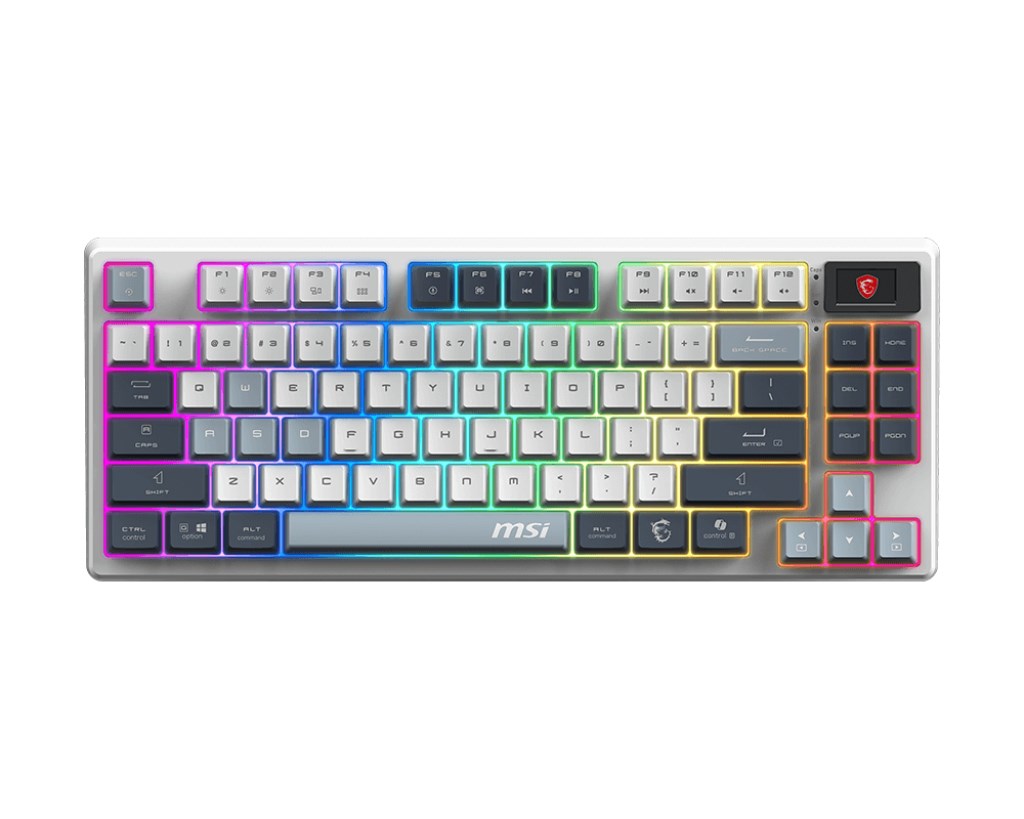 MSI Vigor GK600 TKL Wireless SKY mehanička gaming tipkovnica (Kailh Blue, UK layout, RGB, PBT)-0