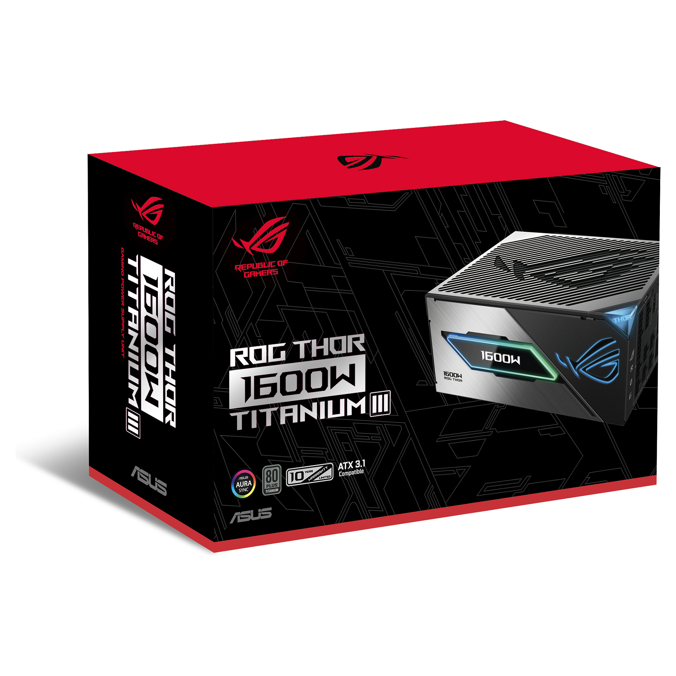 Napajanje ASUS ROG THOR 1600T3 GAMING 1600 W 20+4 pin ATX siva-8