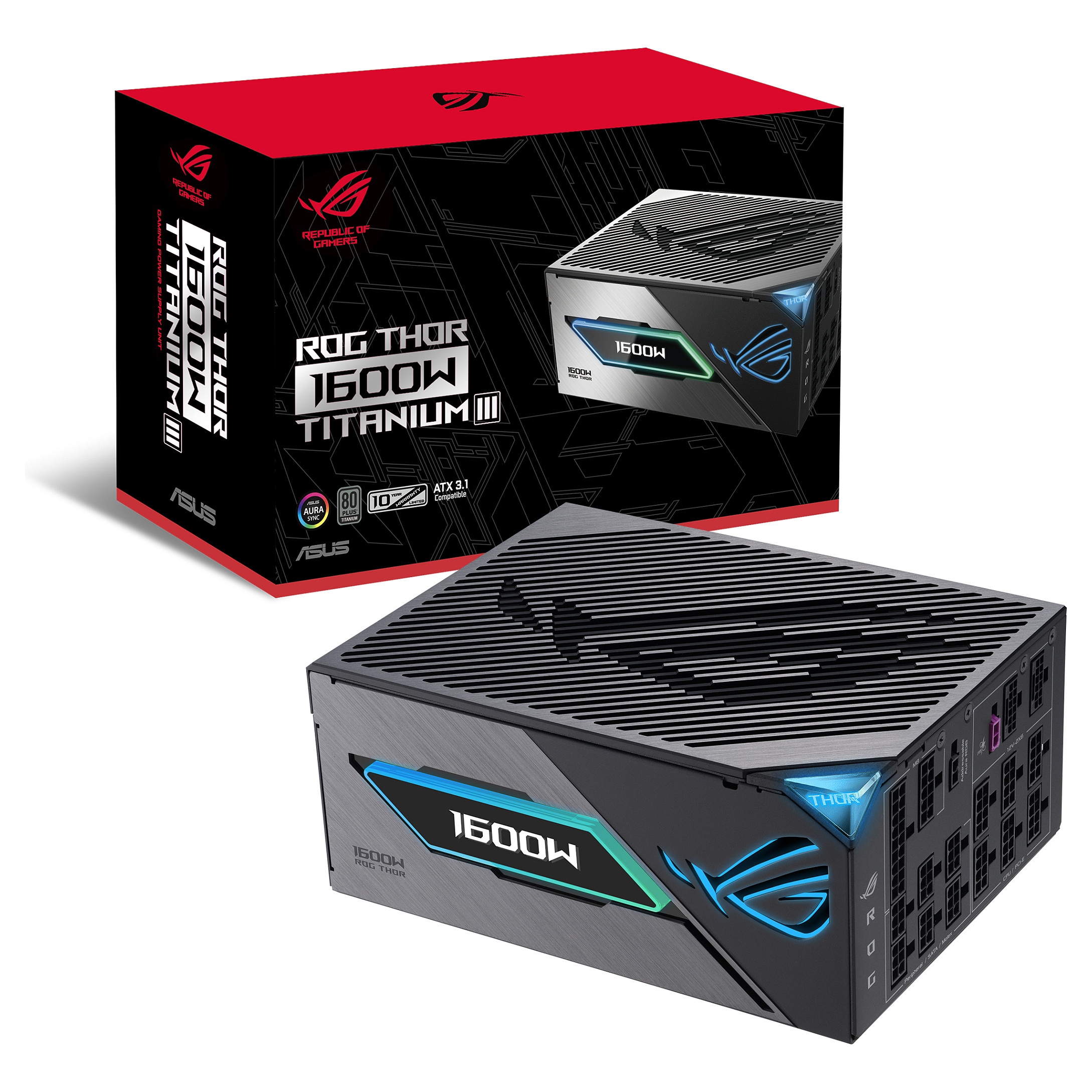 Napajanje ASUS ROG THOR 1600T3 GAMING 1600 W 20+4 pin ATX siva-9