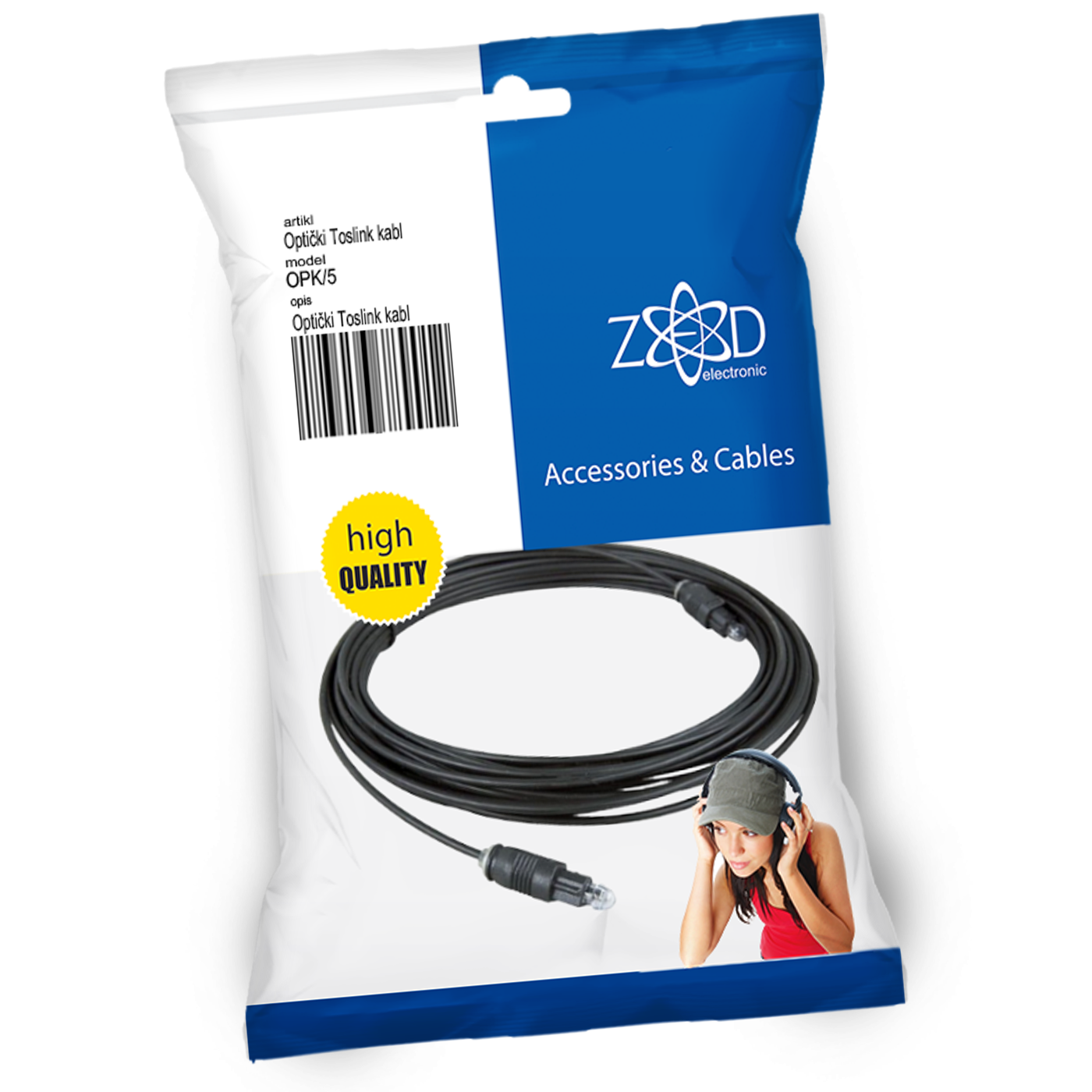 ZED electronic Optički Toslink kabel 5 metara, extra kvaliteta - OPK/5-0