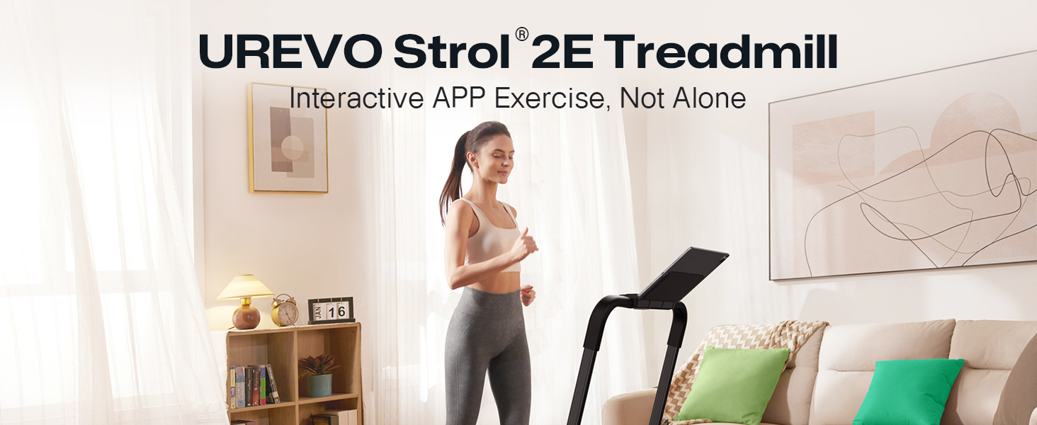 Traka za trčanje UREVO Strol 2E 2-in-1 Treadmill Black-6