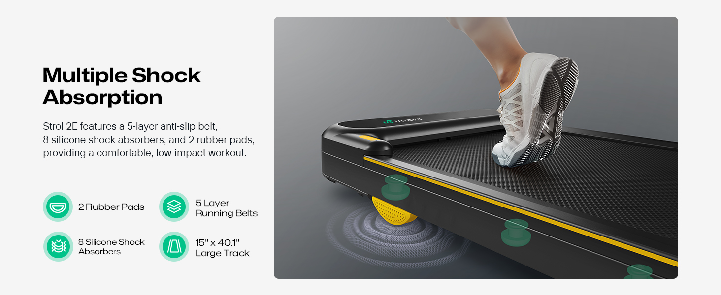 Traka za trčanje UREVO Strol 2E 2-in-1 Treadmill Black-3