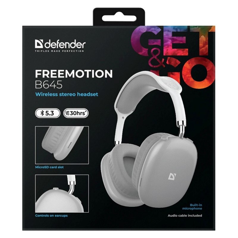 Slušalice DEFENDER Freemotion B645 (Bluetooth, over-ear, siva)-4