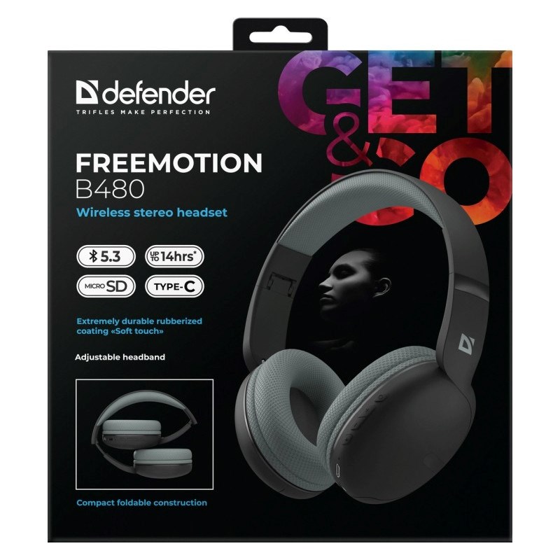 Slušalice DEFENDER FREEMOTION B480 crna boja-6