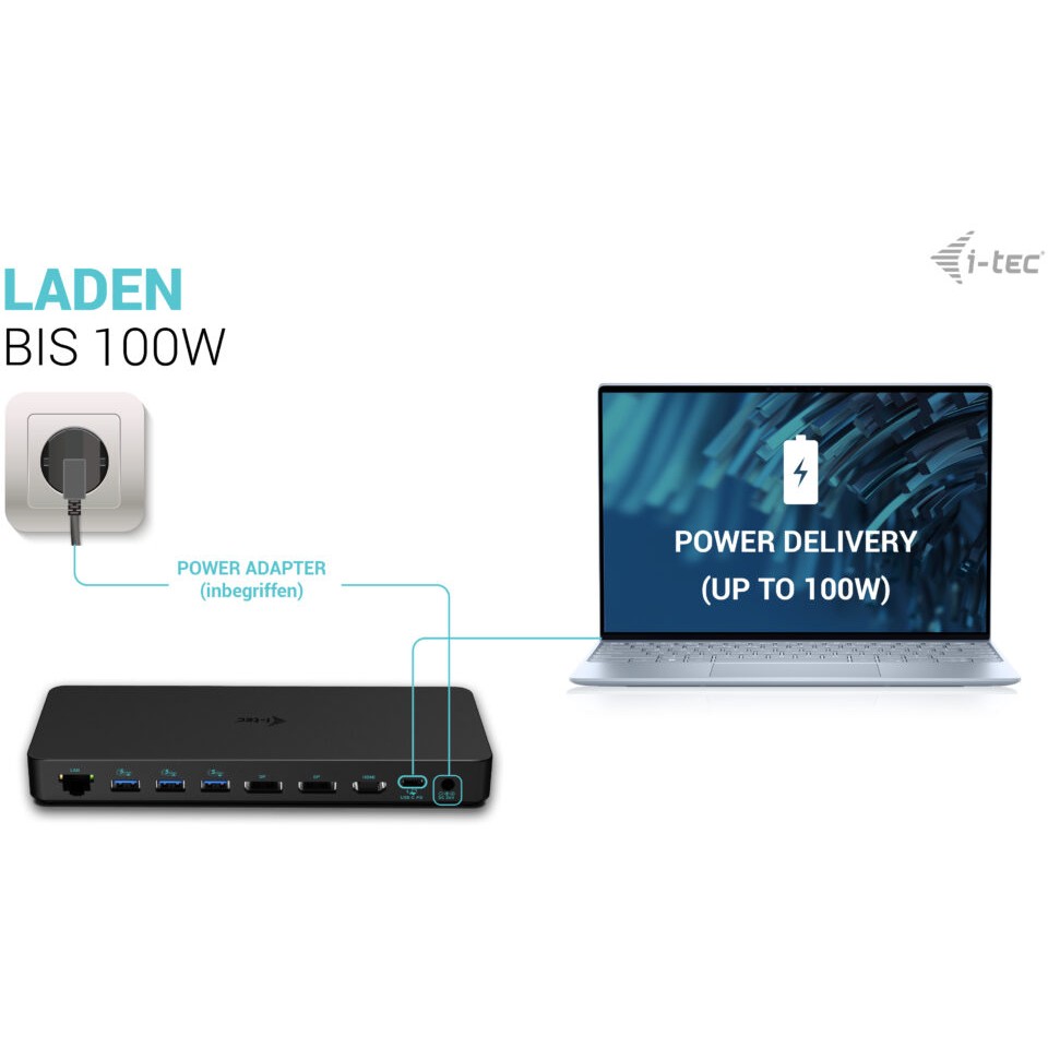 Docking Station I-TEC USB-C Triple Display Docking Station Gen 2 Pro + Power Delivery 100W-6