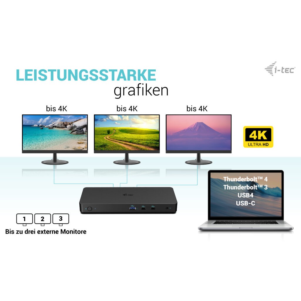 Docking Station I-TEC USB-C Triple Display Docking Station Gen 2 Pro + Power Delivery 100W-8