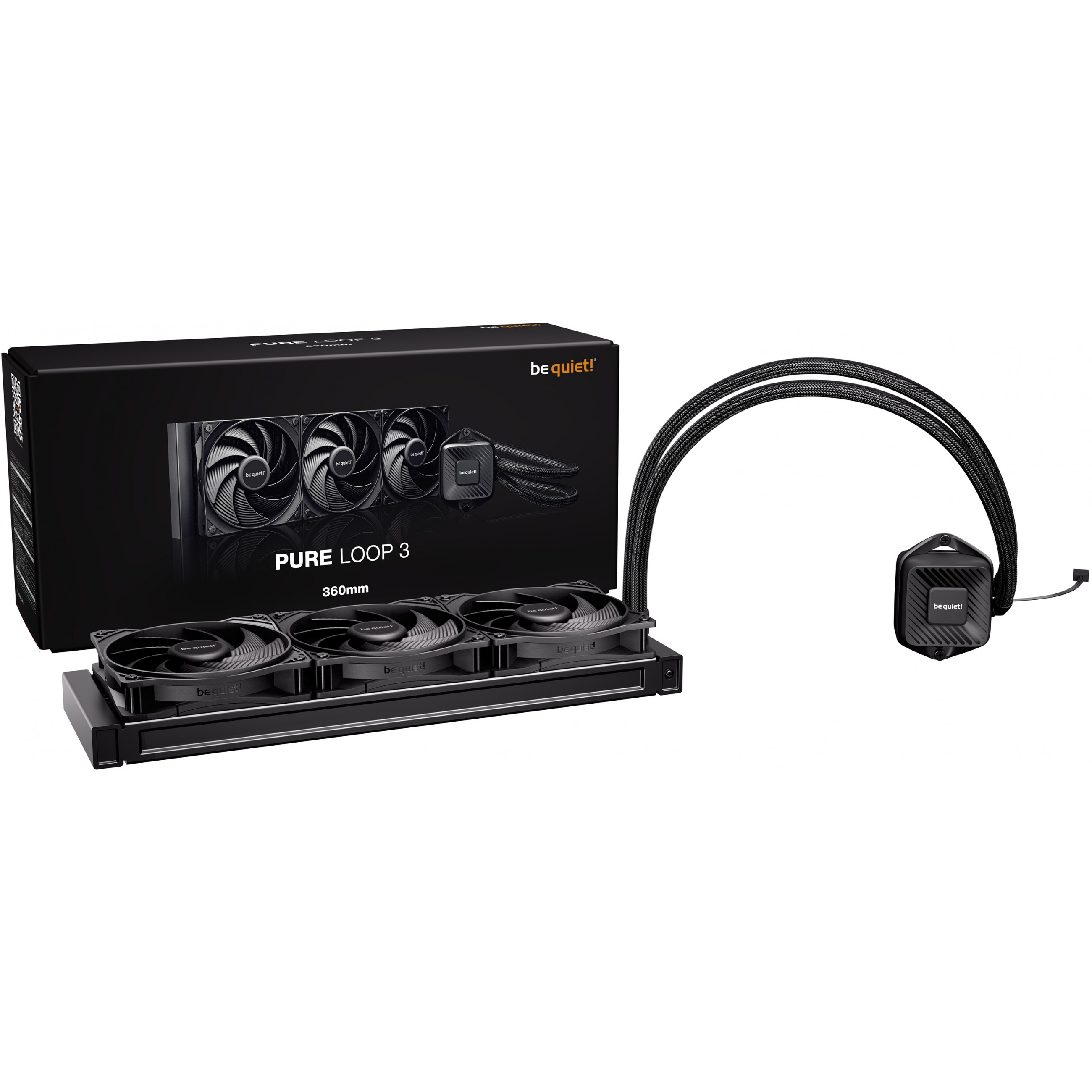 Hladnjak za procesor BE QUIET! PURE LOOP 3 (All-in-one liquid cooler, 12 cm, crni, 1 komad)-1