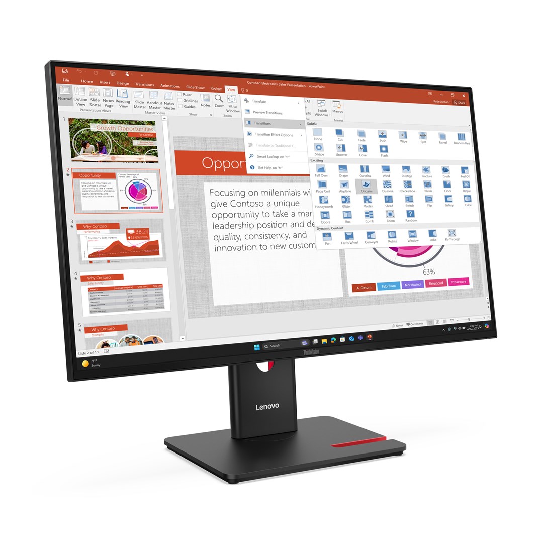 Monitor LENOVO ThinkVision T27-40 (27", 1920 x 1080, Full HD, LED, crna)-3