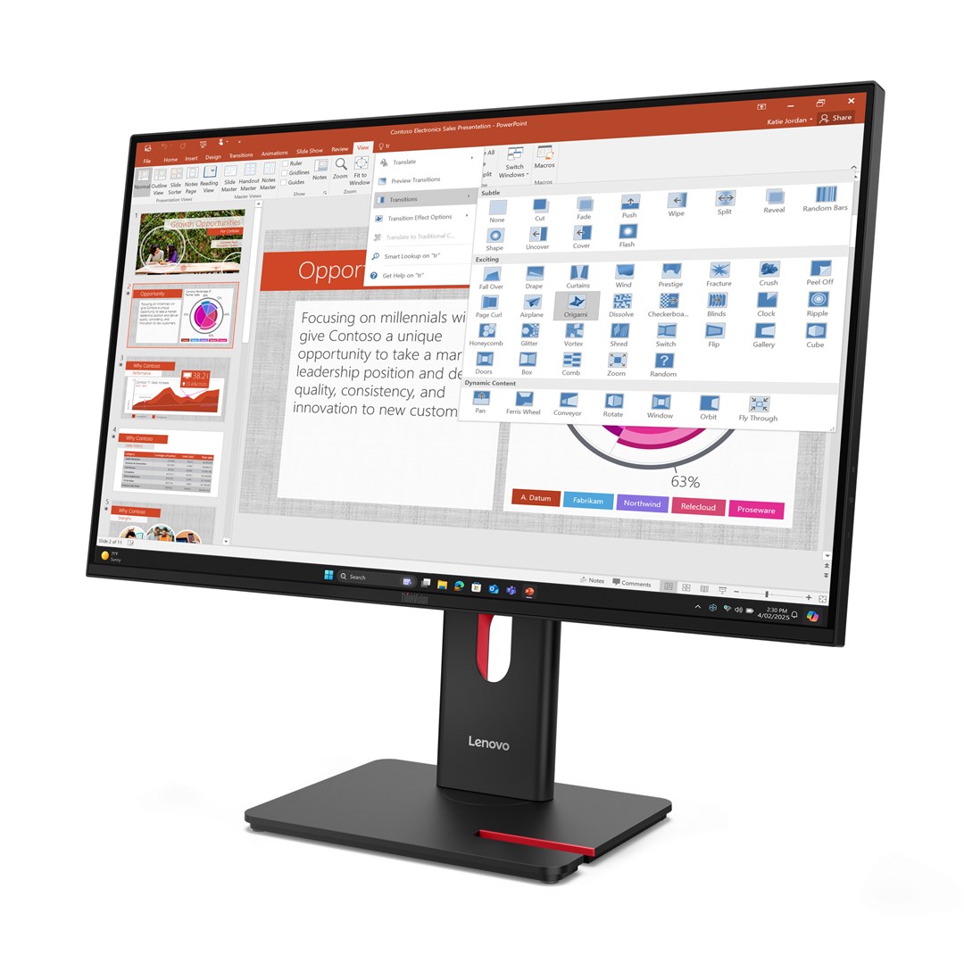 Monitor LENOVO ThinkVision T27-40 (27", 1920 x 1080, Full HD, LED, crna)-2
