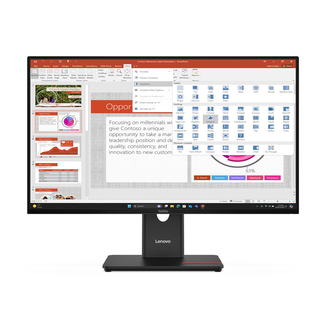 Monitor LENOVO ThinkVision T27-40 (27", 1920 x 1080, Full HD, LED, crna)