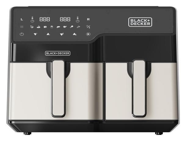 Friteza na vrući zrak BLACK&DECKER BXAF9000E (Kapacitet 9L, Snaga 2500W, Boja crna, nehrđajući čelik)-0
