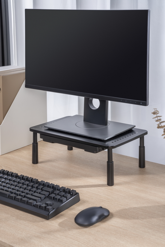Stalak za monitor GEMBIRD s podesivom visinom i ladicom-8