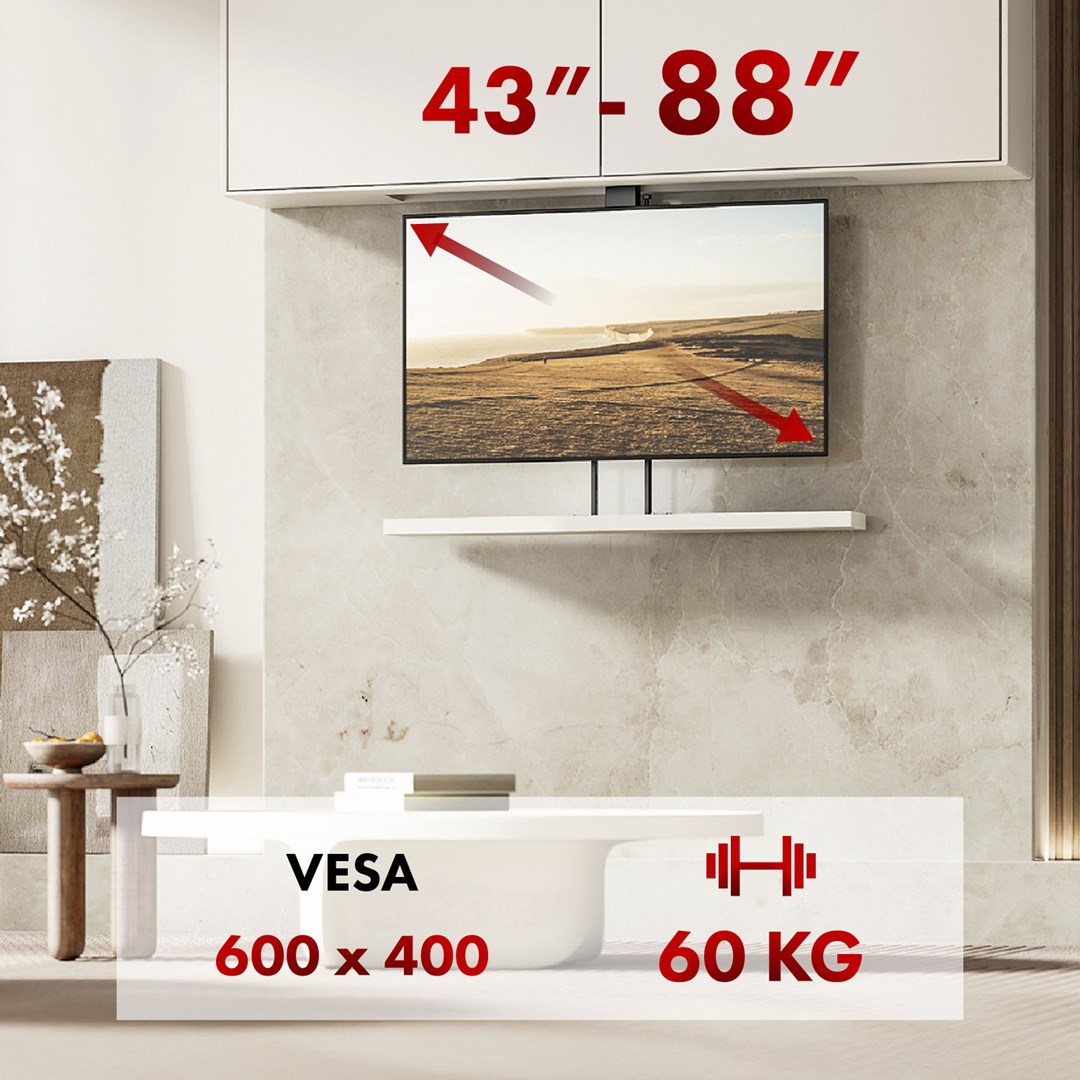 Nosivost za TV MACLEAN 2588264 (43''-88'', VESA 600x400, max 60kg, 100-240V AC,50/60Hz)-11