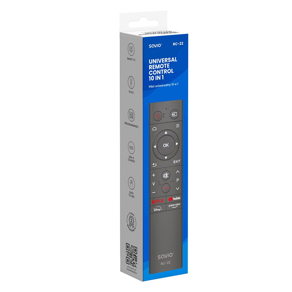Univerzalni daljinski upravljač SAVIO RC-22 (10 u 1)-1