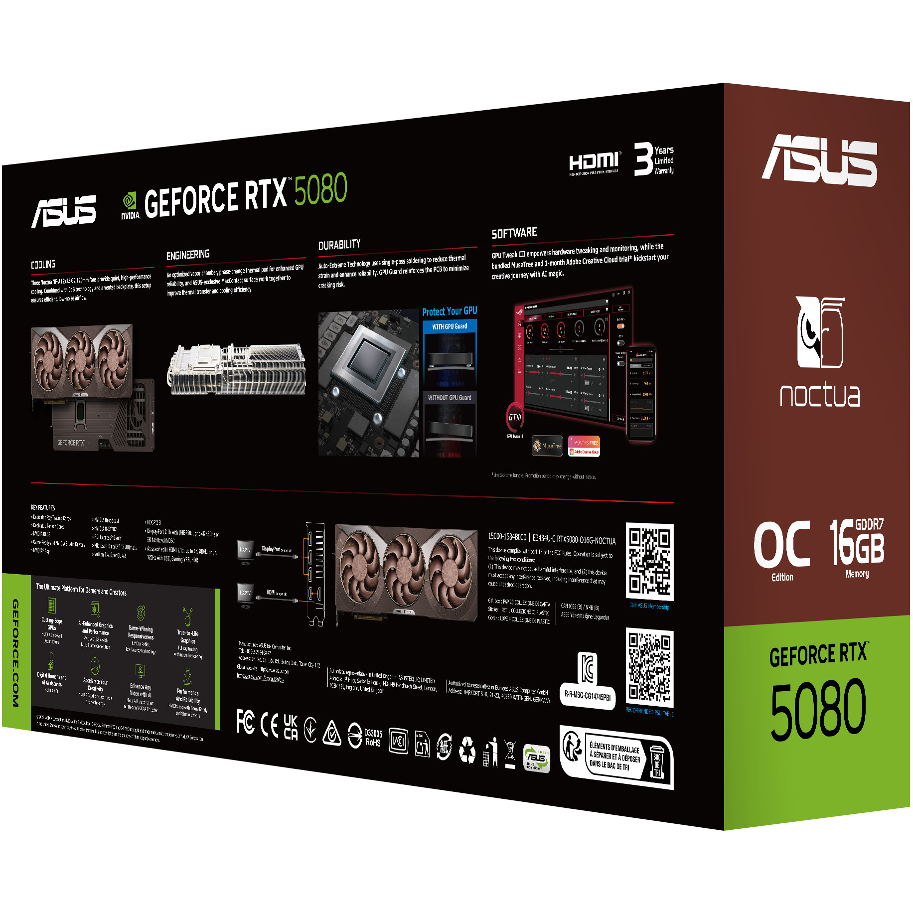 Grafička kartica ASUS RTX5080-O16G-NOCTUA (NVIDIA GeForce RTX 5080, 16 GB GDDR7)-13