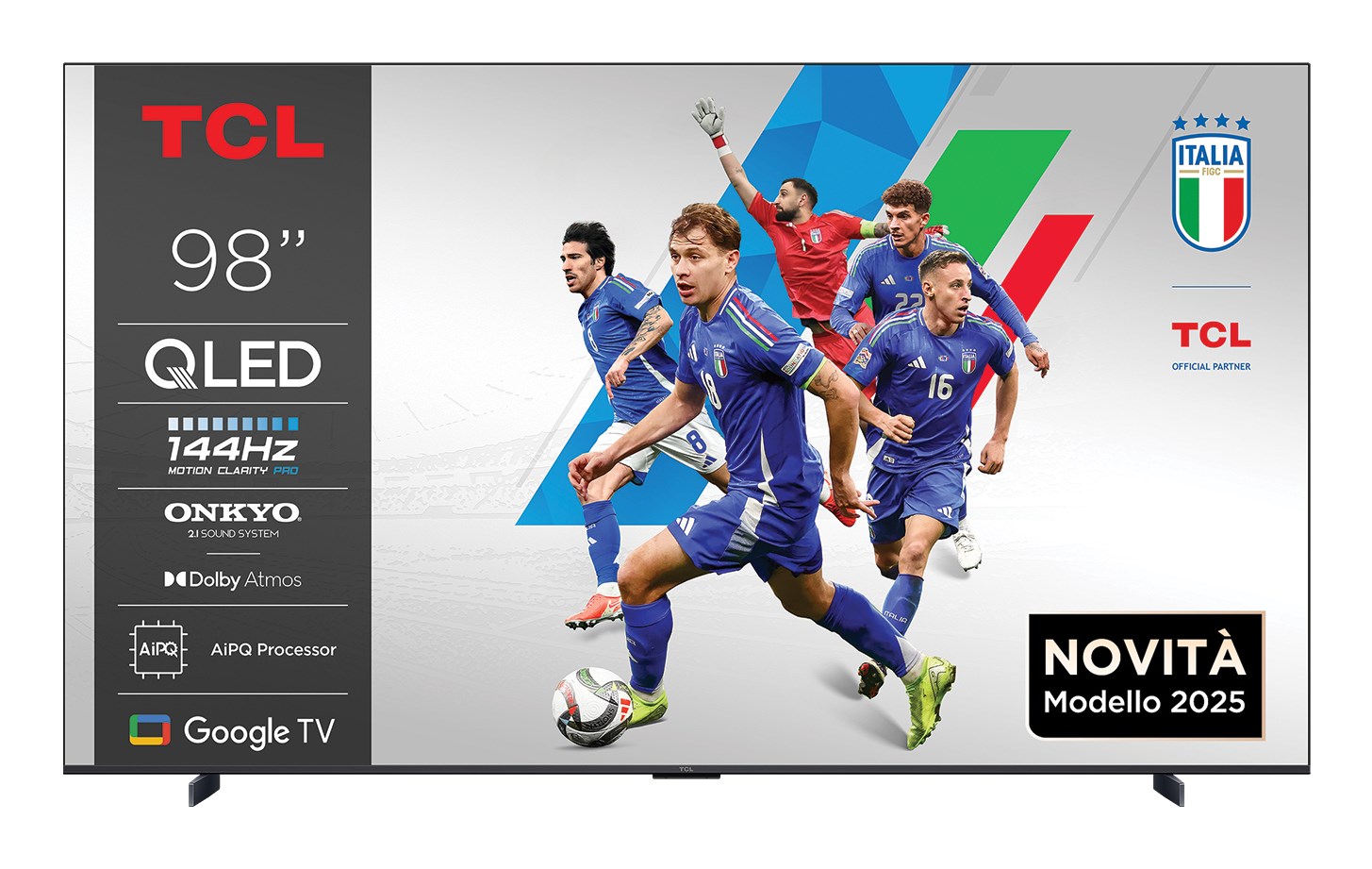 TV TCL QLED 98P89K Google TV (249 cm, 4K Ultra HD, HDR10+, Dolby Vision, Onkyo 2.1, Smart TV)-1